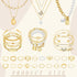 43 Pcs Gold Jewelry Set with 6 Pcs Necklace, 13 Pcs Bracelet, 20 Pcs Rings and 4 Pcs Hair Claw Clips Jewelry Set for Women Teens Gold Accessories ...