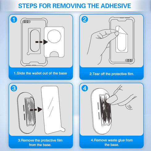 8PCS Sticky Adhesive Replacement for Pops Wallet Plus & Wallet Base, Very High Bond Stickiness 3M VHB Double Sided Pads for Socket Wallet+ Case Ba...