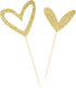24 PCS Gold Glitter Heart Cupcake Toppers Cute Design Love Cupcake Toppers for Wedding Bridal Anniversary Baby Shower Party Decorations Supplies...