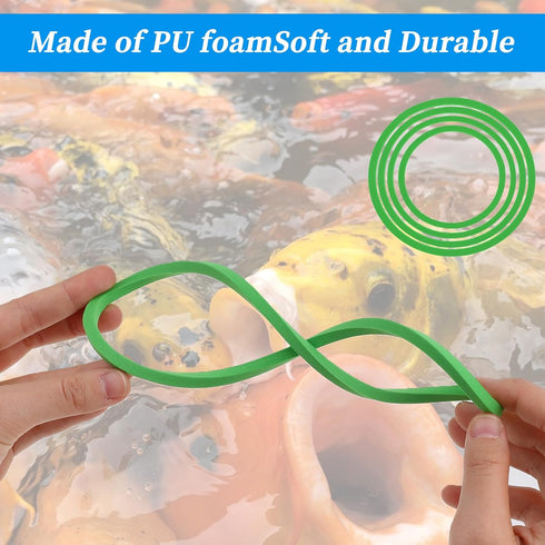 5pcs Aquarium Floating Plant Rings, Foam Floaters Plant Corral Fish Feeding Ring Aquarium Feeding Ring, for Intercepts Floating Plants(Green)...