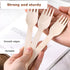 HANSGO 150PCS Wooden Forks Bulk, Natural Wooden Forks Small Cutlery for Party Wedding Picnic Camping...