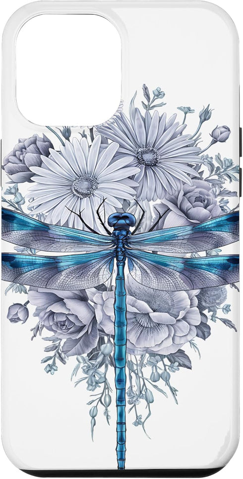 iPhone 13 Pro Max Blue Dragonfly Watercolor Art Insects Lover Earth Day Case...