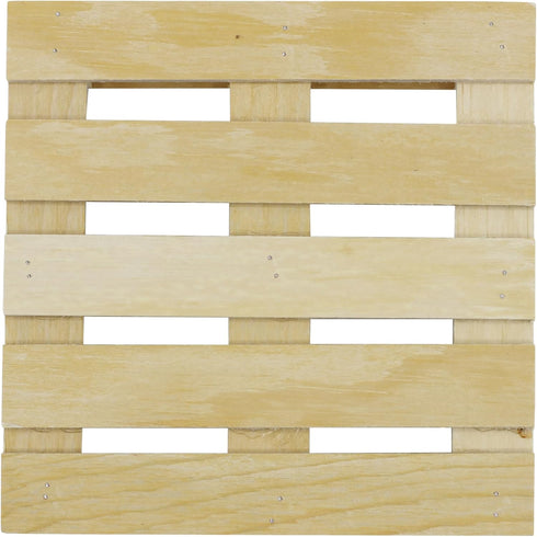 Creative Hobbies 6-Pack Mini Wood Pallet Coasters for Beverages, Hot and Cold Drinks, Mini Building Blocks Stacking, DIY Crafts, 4" x 4" x 11/16"...