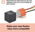 0052 1PCS 3-Prong Adapter Harness Socket 3 Wire Connector Conversion for Automotive Car Motorcycle Led Flasher Relay Solving Compatible Problem...