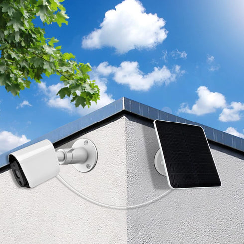 6W Solar Panel for Outdoor Security Camera,Compatible with Rechargeable Battery Powered Surveillance Camera, Micro USB Solar Panel for Wyze cam Ou...