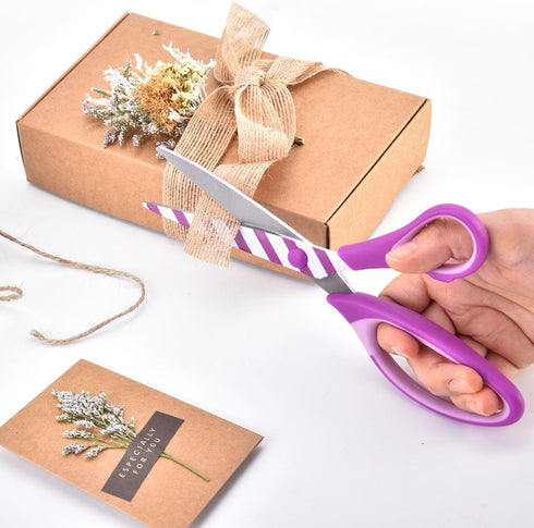 Craft Scissors Set, Sharp Scissors All Purpose Heavy Duty, Printed Coated Blade, Ergonomic Grip, Ideal for Sewing Fabric DIY&Arts Scrapbook School...