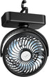 Portable Camping Fan, Small Tent Fan with Hanging Hook, 40 Working Hours Rechargeable USB Battery Fan with LED Lights for Desk, Bedroom, Travel & ...