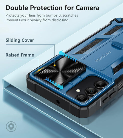 FNTCASE for Samsung Galaxy A15-5G Case: Protective Shockproof Rugged Military Grade Drop Protection A15 Cell Phone Mobile Cover with Kickstand | T...