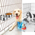 Dog Kennel Food and Water Bowls, 2 Pack Hanging Metal Dog Bowls No Spill, Stainless Steel Dog Dish for Small & Medium Dogs (6.3 * 2.6” & 5.5 * 2.4...