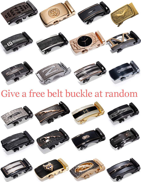 Barry.Wang Mens Belt Ratchet Buckle Strap Only Genuine Leather Slide Belts Automatic Buckles Replacement Wedding Casual...