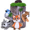 Plush Treehouse with 4 Animals – Stuffed Forest Animal Toys for Babies, Toddlers & Children – Squirrel, Bear, Bird, and Skunk...