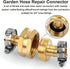 Aillsa 3/8" Garden Brass Mender End Repair Kit Hose Connector Male Female 0.47" Diameter Hose Connector The Brass Garden Hose Mender's...
