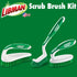 Libman Scrub Brush Kit – Three Different Durable Brushes for Grout, Tile, Bathroom, Kitchen. Easy to Handle, Strong Fibers for Tough Messes – Fami...