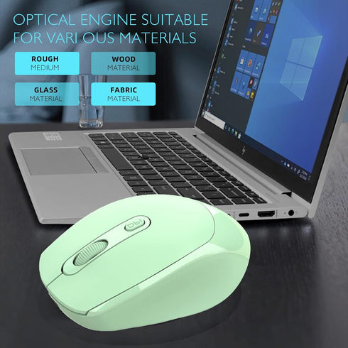ONE-UP Wireless Mouse, 2.4G + Bluetooth, Rechargeable Battery, Silent, Portable, Smooth, USB Nano Receiver, for Laptop, Chromebook, PC, Mac, Windo...