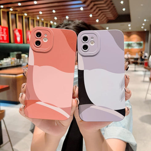 YKCZL Compatible with iPhone 11 Case 6.1 Inch, Cute Painted Art Full Camera Lens Protective Slim Soft Shockproof Phone Case for Women Girl-Brown...