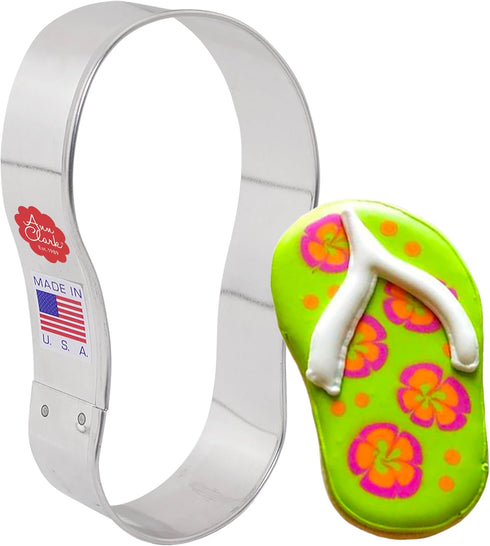 Flip Flop Summer Beach Cookie Cutter, 4.25" Made in USA by Ann Clark...
