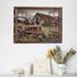 Fimtise Barn Pictures Wall Decor Old Tractor Farmhouse Canvas Painting Barn Wall Decor Framed Country Posters Home for Living Room Bedroom Bathroo...