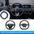 3 PCS Car Gear Shift Knob Cover & Handbrake Cover & Steering Wheel Cover, Anti-Slip Breathable Comfortable Handbrake Gear Shift and Steering Wheel...