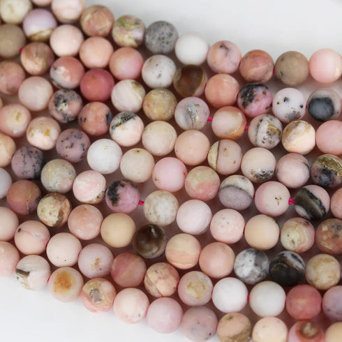 Crystals for Jewelry Making Healing Beads for Jewelry Making Chakra Crystal Jewerly Beading supplies Matte Pink Opal 8mm 15.5inch about 46-48 Bead...