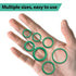 595 Pcs Metric and SAE Air Conditioning O-Ring Kit for Automotive A/C, Compressor and Professional Faucet Plumbing Seal Orings Repair with O-Ring ...