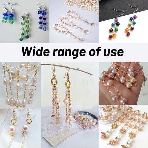 800 Pieces Jewelry Making Pins Including 400 Pcs Eye Pins and 400 Pcs Flat Head Pins, 2 Inch Metal Straight Pins for DIY Craft Earring Bracelet Ne...