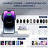 Wireless Charging Station Compatible with Apple iWatch8/Ultra/7/SE/6/5/4/3/2, 3 in 1 Wireless Charger Nightlight for Airpods 2/3/Pro iPhone 14 Plu...