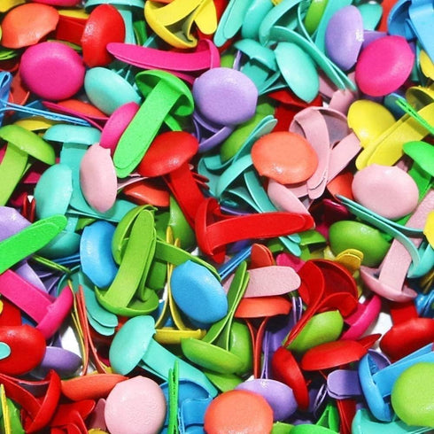 100 Pcs Copper Multicolor Mini Brad Fasteners Round Paper Fasteners Brads for Paper Craft DIY Stamping Scrapbooking...