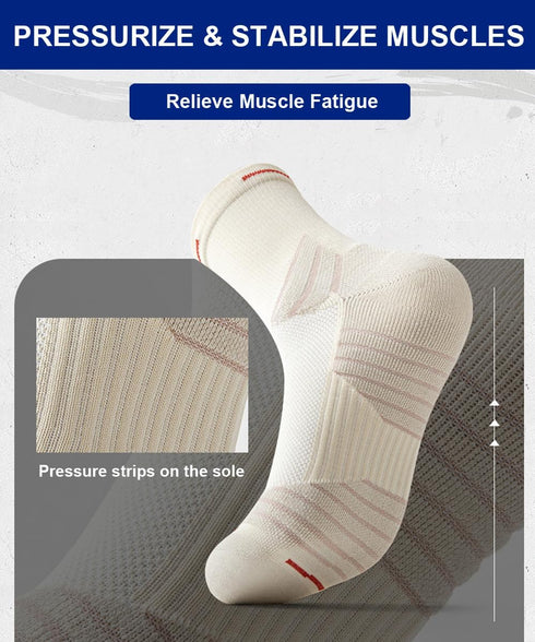 Hiflyer 5 Pairs Basketball Socks Men & Women, Mens Athletic Socks Training Socks Men, Thick Compression Sports Socks for Men & Women...