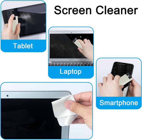 walrfid Car Screen Cleaner Spray, Electronic Touchscreen Mist Cleaning Brush Kit for TV, Laptop, iPad, iPhone, Cellphone, MacBook Pro, Tablet, PC,...