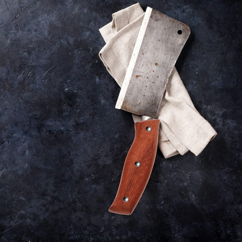 Zerodeko Kitchen Knife Replacement Handle Wooden Knife Repair Handle Cutter Grip Handle Knife Replacement Accessories Parts with Nuts for Home Dar...