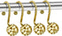 Chictie Gold Shower Curtain Hooks Rings,Set of 12 Brass Decorative Bling Metal Rustproof Shower Hangers Rings for Bathroom Curtains Rods Hollow Ba...