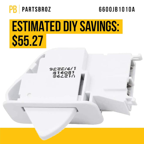 6600JB1010A Refrigerator Door Switch Compatible with Kenmore PS3529268 6600JB1010K 6600JB1004A AP4442090 Ultra Durable Part 795.76203901 795.76202901 795.77573600 LRBC20512WW LFX25950SW 795.78099901