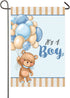 It's A Boy Garden Flag 12x18 Inch Double Sided Teddy Bear Balloons Baby Boy Garden Flag Baby Shower Birth Announcement Gender Reveal Newborn Baby ...