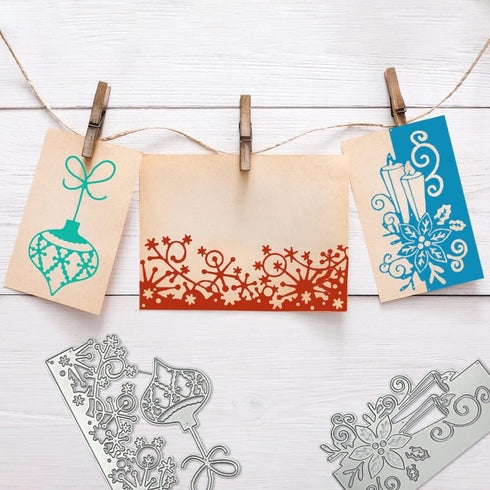 3 Pcs Die Cuts for Card Making, SENHAI Christmas Metal Cutting Dies Scrapbooking Die-Cuts Snowflake Stencil for DIY Christmas Decorations Paper Cr...