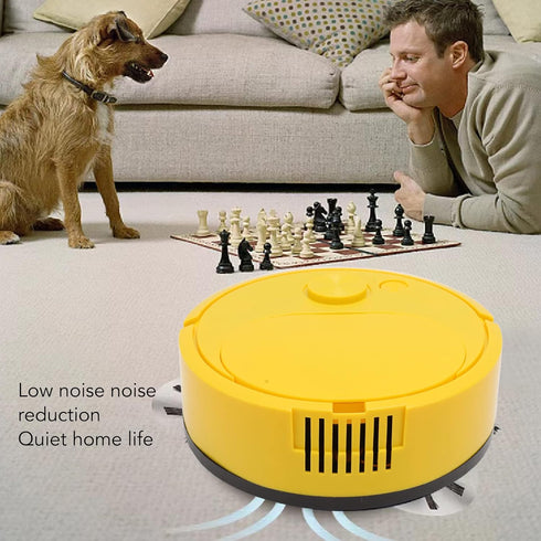 Pwshymi Robot Vacuum Cleaner Multifunctional USB Charging Mini Smart Sweeping Robot for Wooden Flooring Tile Carpet(Yellow) Roboticvacuumcleaner T...