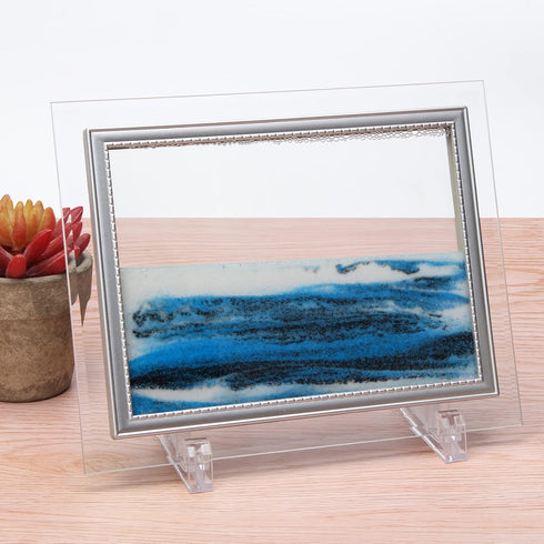Coitak 2 PCS Acrylic Stands Clear Mini Display Easel Holder for Displaying Sand Picture...
