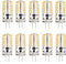 G4 LED Bulbs 12V 3W Bi-Pin LED Light Bulbs 48×3014 SMD 20W Halogen Bulb Replacement Silicone Coated Shatterproof 220 Lumens 360° Beam Angle AC/DC ...