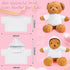 Kathfly 6 Pcs Sublimation Blank Bear Clothes, White Basic Fleece Tee Shirt Doll T Shirts White Sublimation Blank White Bear Hoodie for 4-18 Inch S...
