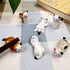 Pack of 6 Lovely Lucky Cat Porcelain Knife Rests Chopstick Rest set Ceramic Tableware Rest Set Ornament (Lucky Cat Set+Spoon)...