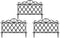 Plastic Garden Edging Border Fence, Flower Bed Barrier, Set of 3, Black...