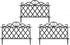 Plastic Garden Edging Border Fence, Flower Bed Barrier, Set of 3, Black...