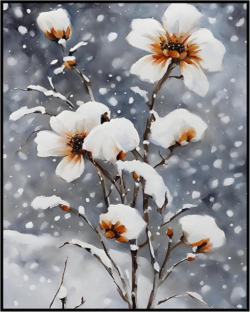 Posterizer 1 pcs-dainty flowers in nature -oil painting style-12-Floral & Botanical Art-Landscape & Nature Art-Living Room Bedroom Decor- unframed...