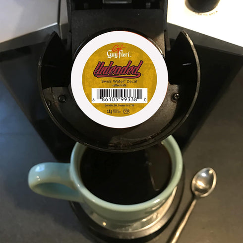 Guy Fieri Flavortown Roasts Decaffeinated Coffee Pods, Unleaded Medium Roast Decaf Coffee, Single Serve Cups for Keurig K Cup Brewers,24 Count(Pac...