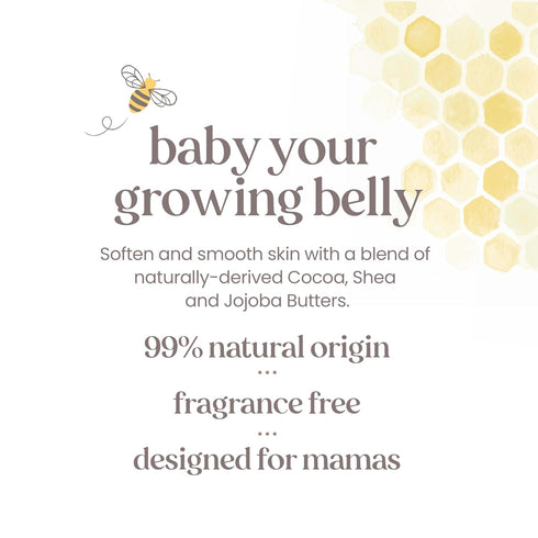 Burt's Bees Mama Belly Butter, Stretch Mark Cream for Pregnancy Massages Body & Reduces Scar Appearance, Prenatal & Postnatal Tummy Skin Care, She...
