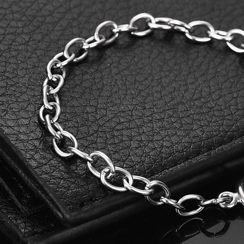 OBSEDE Charm Bracelet Chain Making Kit Stainless Steel Link with OT Toggle Clasp for Women DIY Jewelry Crafts, 5 Pieces...