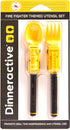 Dinneractive Utensil Set for Kids – Yellow Firefighter Themed Fork and Spoon for Toddlers and Young Children – 2-Piece Set...