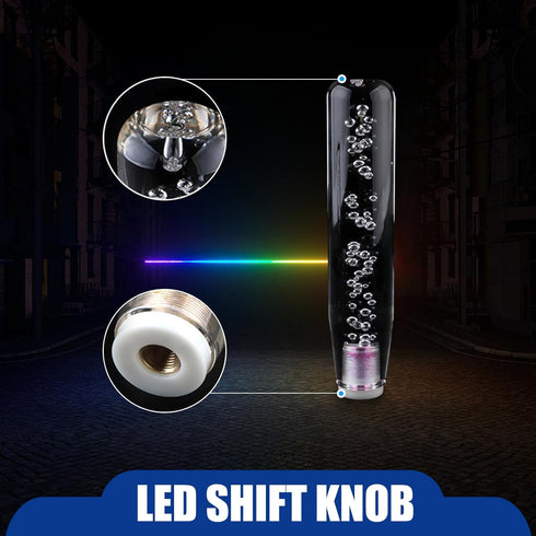 1 PC Car Personalized Gear Shift Head, LED Illuminated Crystal Bubble Shift Knob Wave Stick Head, 7.87" Cool Shift Head, Replacement Modification ...