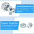 Hex Nuts (7/16"-20) 12Pcs, Carbon Steel Fine Thread Zinc Plated Hexagon Nut Hardware - for DIY Home Repair Machinery, Silver...