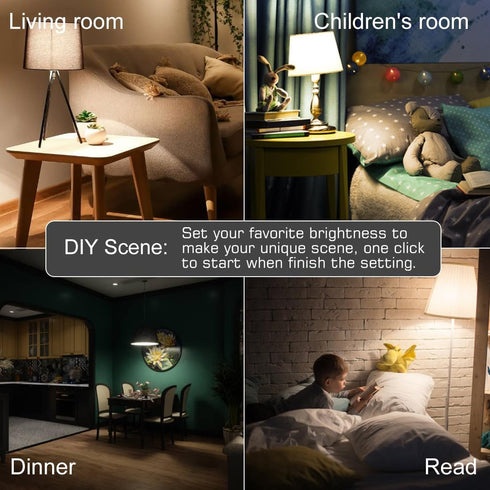 UCB Alexa Light Bulb 130W Equivalent, Smart light bulbs Warm White to Daylight Tunable, A19 E26 Bluetooth LED Bulbs Work with Alexa Only for Bedro...