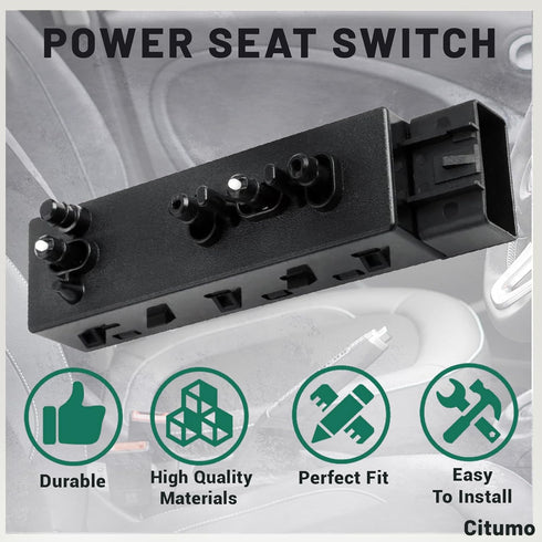 25974714 Power Seat Switch Adjust Switch Front Left Driver Side for Buick Chevy Cadillac GMC Adjuster Button Switch...